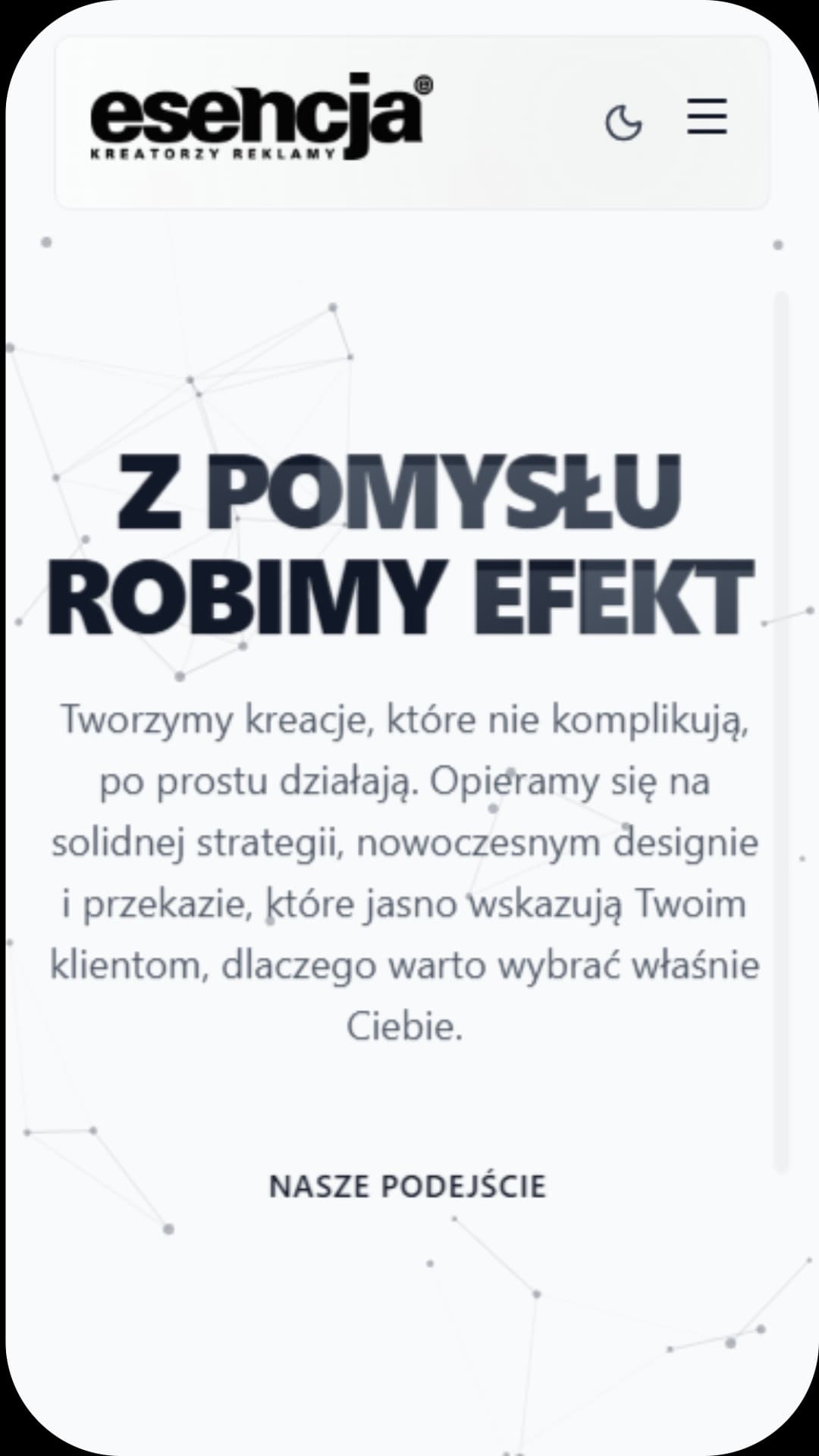 Realizacja strony WWW: Esencja - Kreatorzy Reklamy